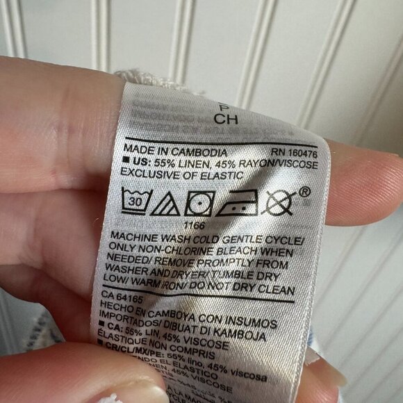 Old Navy linen blend cami jumpsuit striped size small C2 - Picture 7 of 7